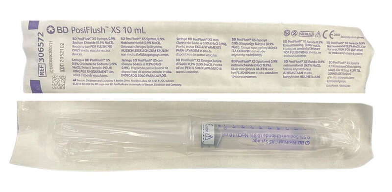 BD PosiFlush Externally Sterile & Sterile Pathway Prefilled Saline Syringe - 10ml