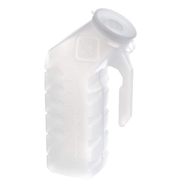 Medline Plastic Male Urinal with Lid