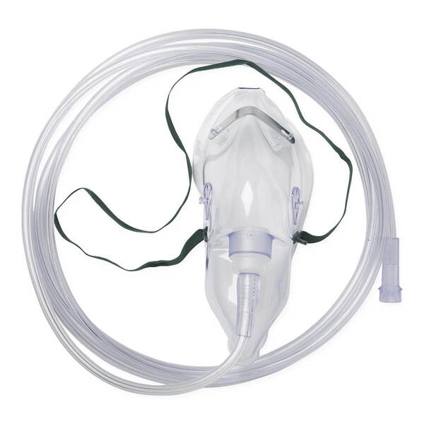 Medline Oxygen Mask Rebreather - Adult With 7' Tubing
