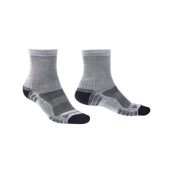Bridgedale Men's Hike Lightweight Merino Performance 3/4 Crew Sock 1 Pair - Silver/Navy