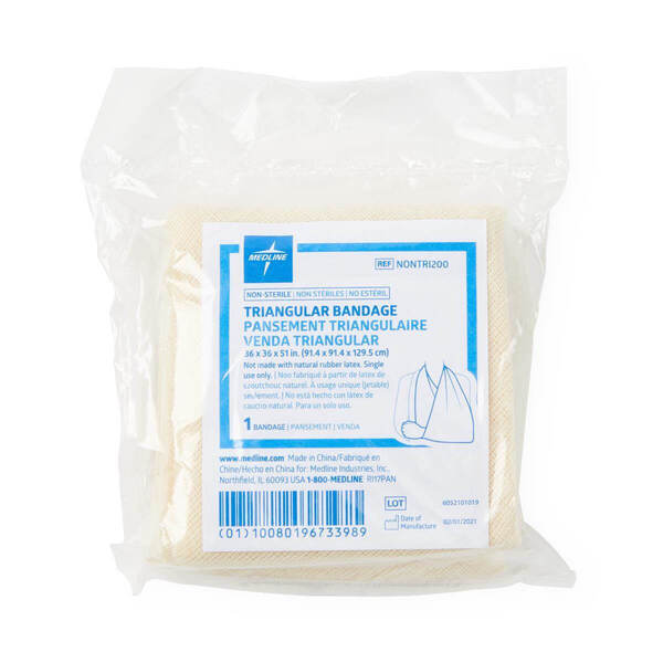 Medline Triangular Bandage With Safety Pins
