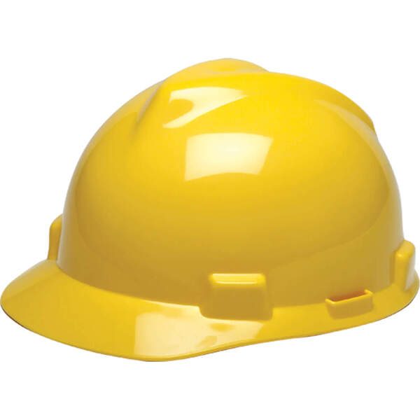 MSA V-Gard Protective Cap Hard Hat With Fas-Trac III Suspension