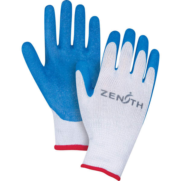 Zenith - Seamless Knitted Coated Gloves, Rubber Latex Coating, 10 Gauge, Polyester/Cotton S