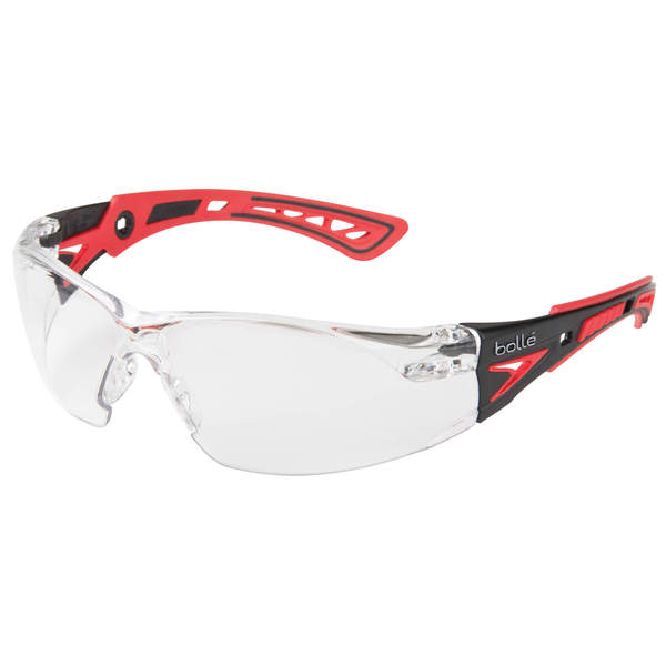Bolle - Rush+ Safety Glasses, Clear Lens, Anti-Fog/Anti-Scratch Coating, CSA Z94.3