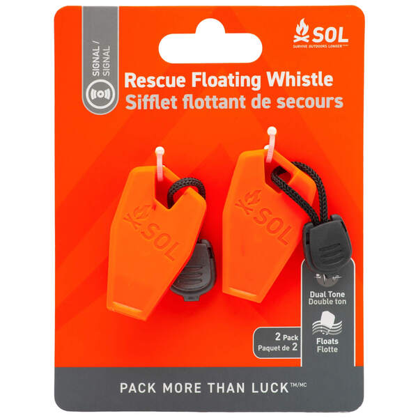 SOL Rescue Floating Whistle - 2-Pack