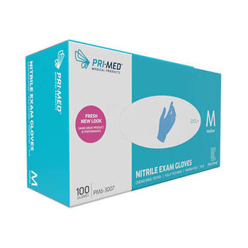 PRIMED Extra Strong Nitrile Exam Gloves 100BX