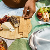 cheese & crackers on cutting board