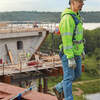 anchor in use attached to person walking on beam